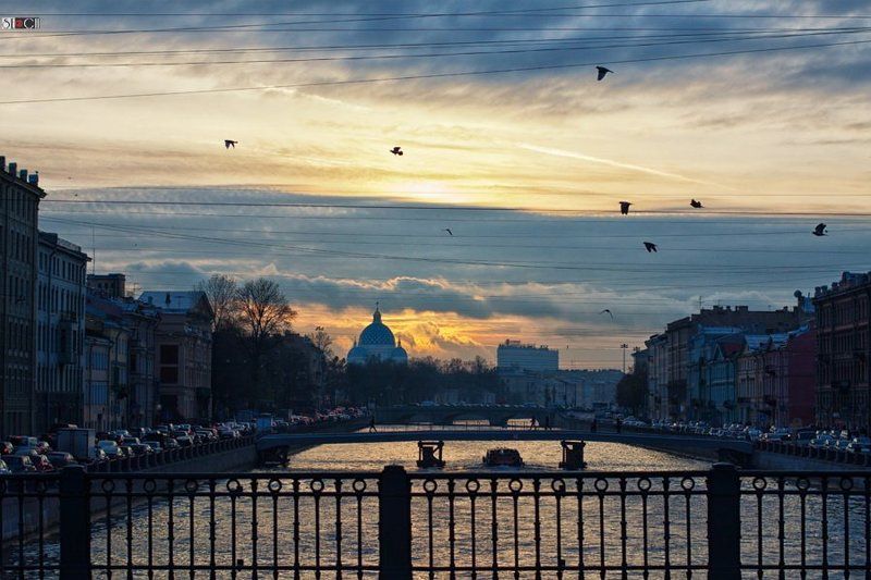 городской пейзаж, улица, пробки Вечер в городеphoto preview