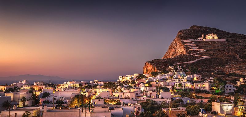 greece, folegandros, sunrise, sky, landscape, cyclades, island, sea, city, panorama Folegandros Islandphoto preview