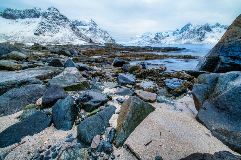 lofoten, winter Rocksphoto preview