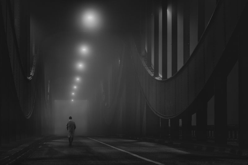 mood, lights, person, bridge, urban, street urban melancholy llphoto preview