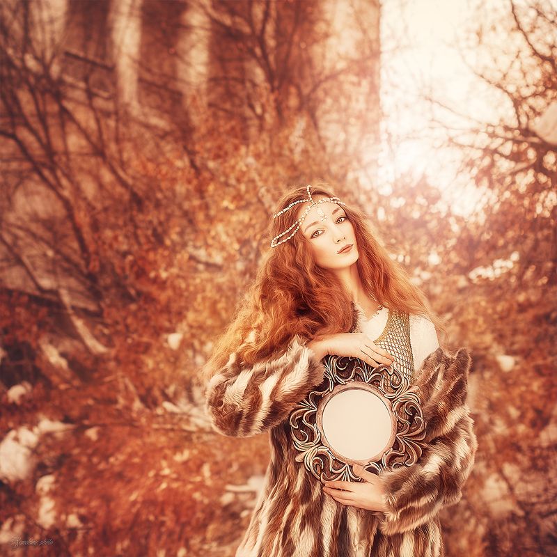 девушка, портрет, зима, красный, солнце, рыжые волосы, рыжеволосая, винтаж, girl, portrait, red, red hair, ginger, vintage, winter photo preview