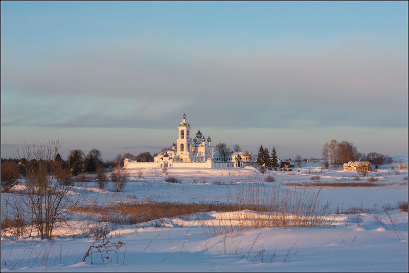 россия, ивановская обл, антушково, погост крест Зимний вечер в Антушковоphoto preview