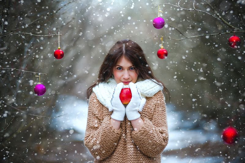 Падал зимний снег.photo preview