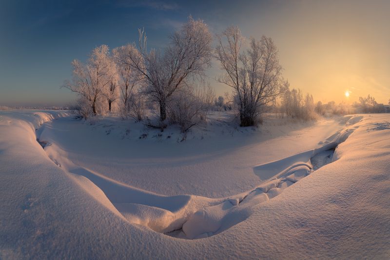 #новоалтайск, #алтай, #алтайскийкрай, #зима, #река, #иней, #куржак, #утро, #рассвет, #новыйгод, #чесноковка, #пейзаж, #зимнийпейзаж, #панорама Река Чесноковкаphoto preview