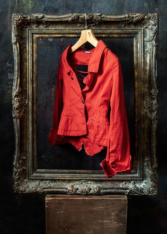 портрет, пиджак, красный, рама Портрет пиджакаphoto preview