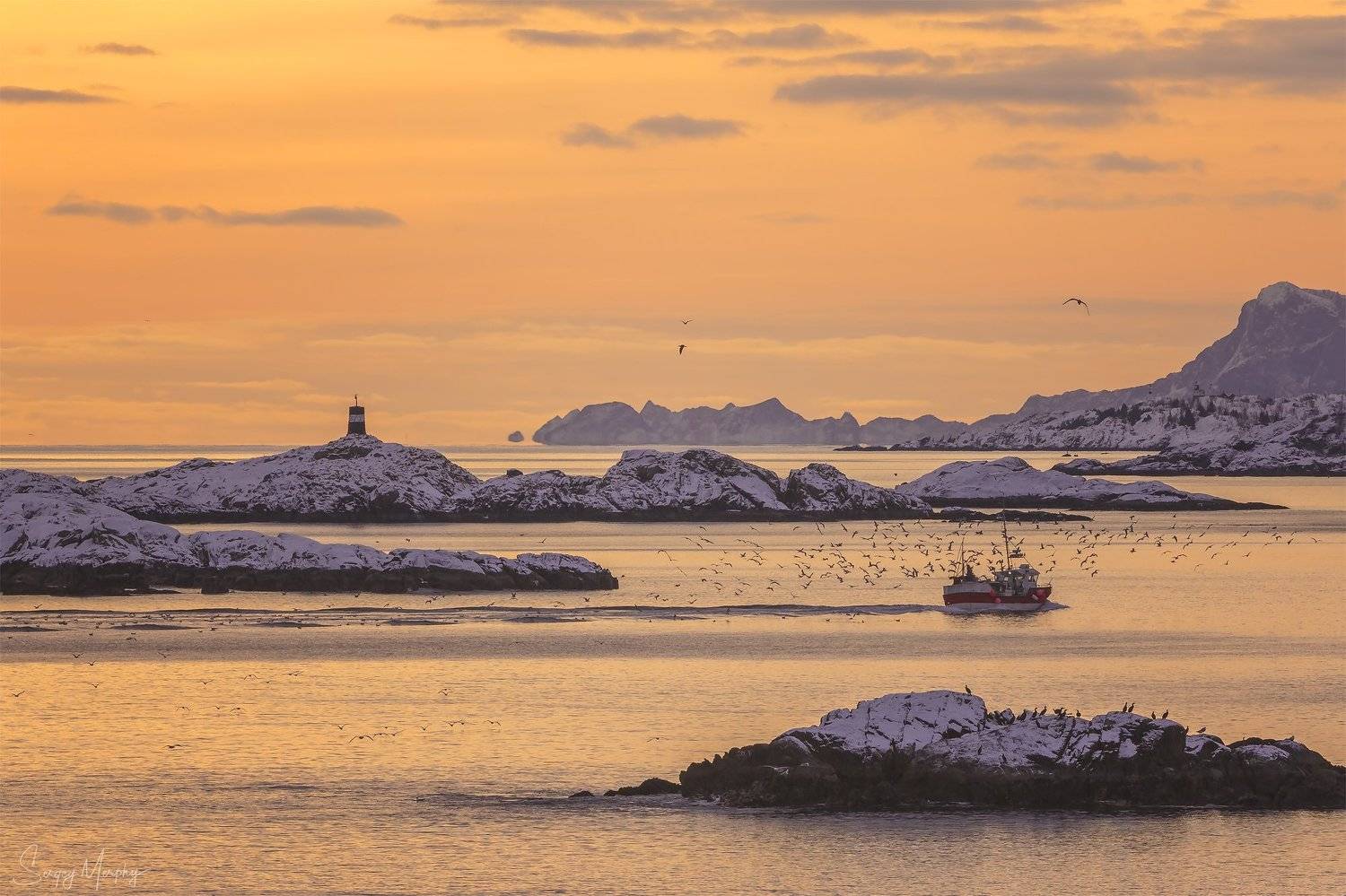 fishermans\' boat lofotens norway, Sergey Merphy
