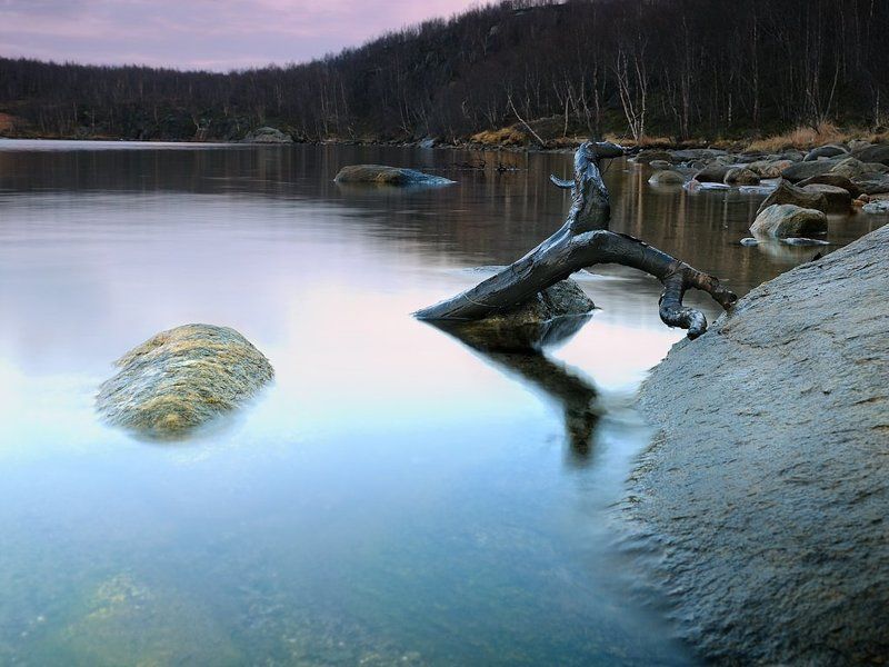 озеро, осень, вечер Сказания северных озерphoto preview