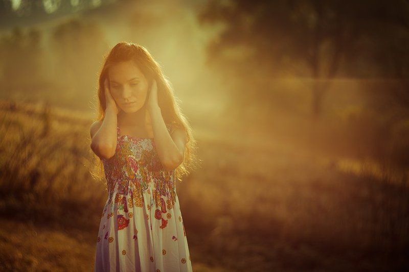 портрет, девушка, рассвет, гелиос 40 ...photo preview