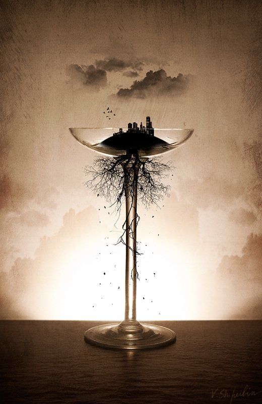 babylon,glass,city,clouds,sea,photo,art,still life,digital,vladimir,shipulin,tree,birds,владимир,шипулин,фото,арт,натюрморт,цифровое,искусство,город,птицы,стекло,стакан,корни Вавилон...photo preview