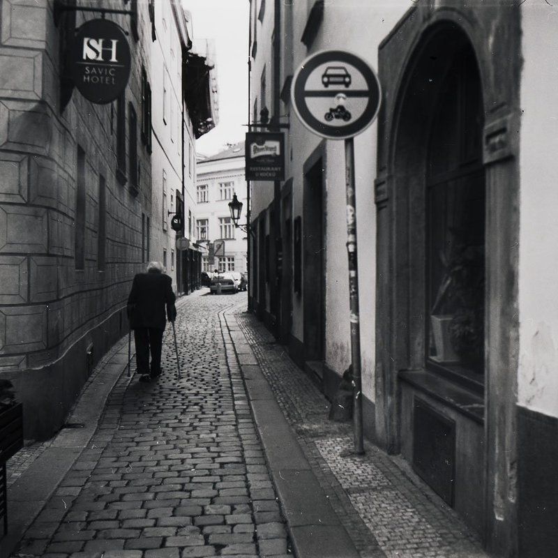 prague, 6*6, lubitel, city, film, b & w Old Praguephoto preview