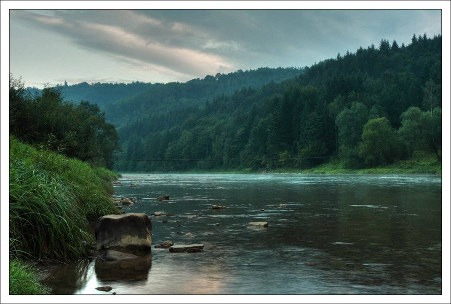 карпаты, горы, река, стрый, старый_кропивник, рассвет, Максим