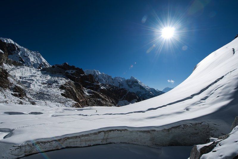 горы,снег,ледник,перевал,человек белое безмолвие...photo preview