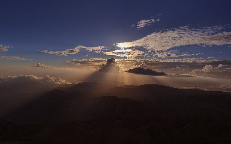 солнце, горы, закат ***photo preview