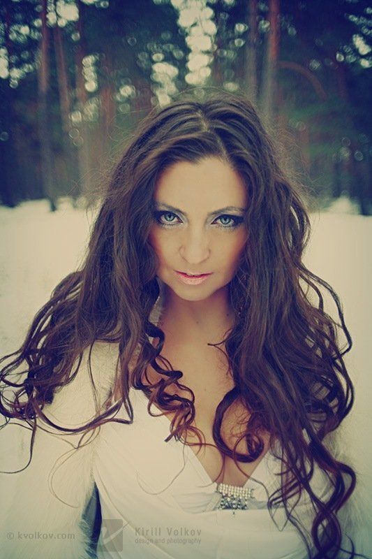 девушка, лес, портрет, снежная, королева, снег Снежная королеваphoto preview