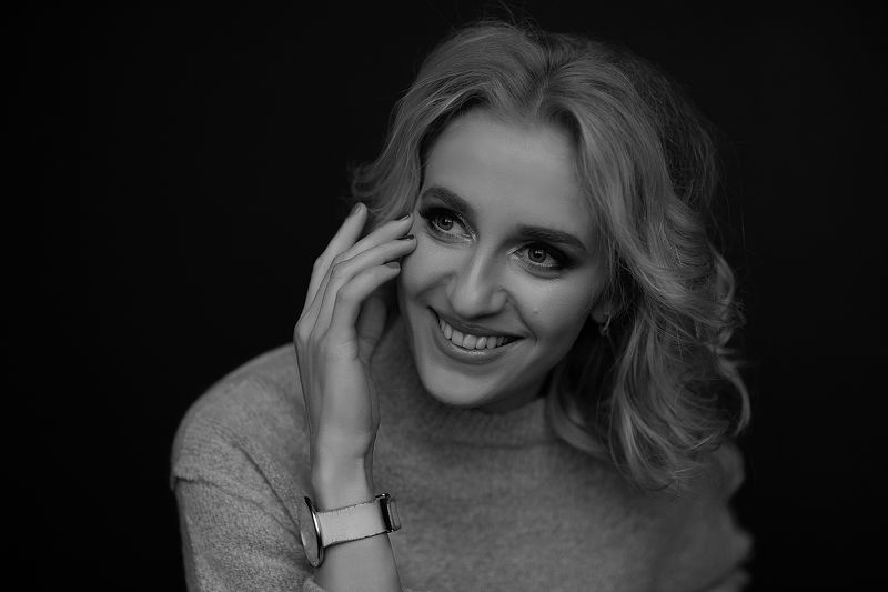 порьрет, чб photo preview