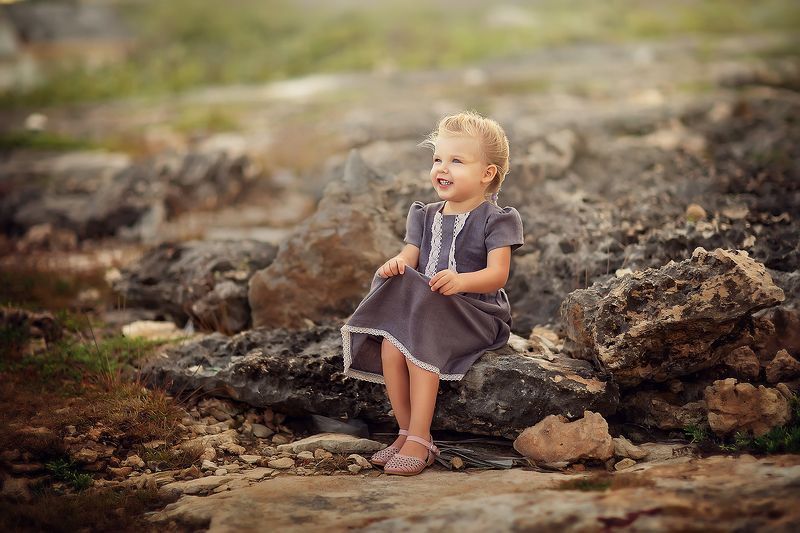 девочка радость улыбка закат ***photo preview