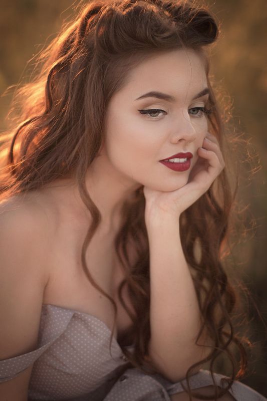 портрет девушка лето закат Summerphoto preview