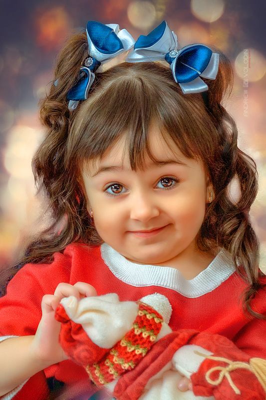 девочка портрет новый год Очаровашкаphoto preview