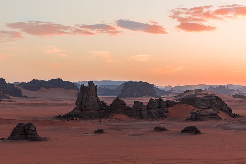 алжир, сахара, тадрарт, пустыня, песок, закат Tadrartphoto preview