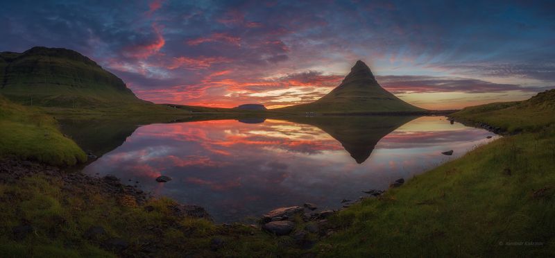 пейзаж, исландия, киркьюфетль Закат у вершины Киркьюфетль...photo preview