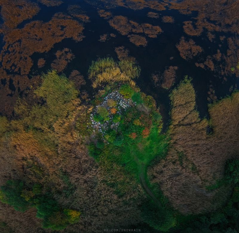 autumn, nature, aerial, drone, аэрофотосъемка, коптер, природа, пейзаж, landscape, осень Осенний мысphoto preview