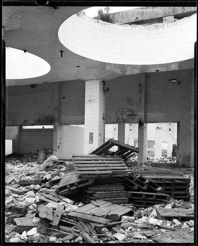 ruins black & white photo preview