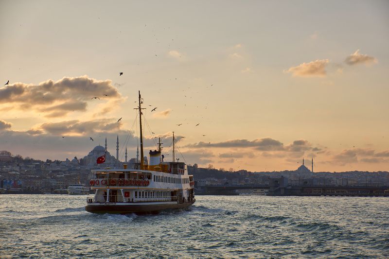 Стамбул, город, закат Роматика путешествийphoto preview