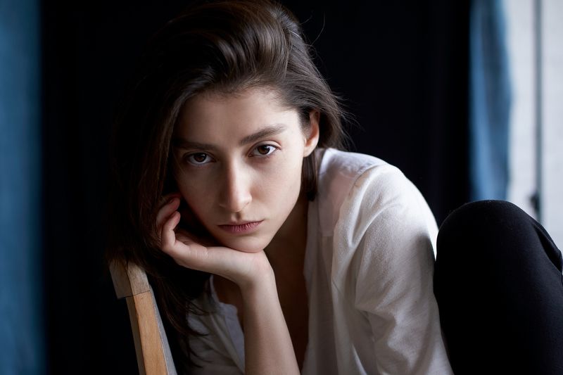 девушка, глаза, портрет, естественный свет, студия, portrait, girl, eyes, studio, sigma, sony Маринаphoto preview