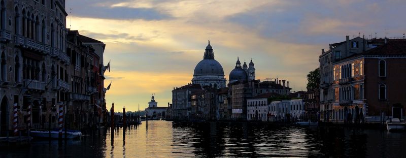 Венеция, гранд-канал, собор, Санта-Мария-делла-Салюте, утро *** фото превью
