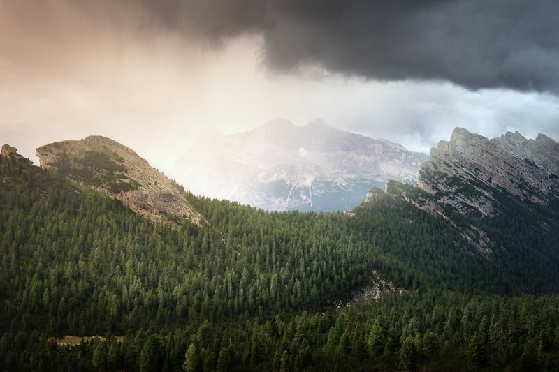 adige, alpine, alps, alto, cliff, climbing, cristallo, dolomites, dolomiti, europe, five, flowers, forest, grass, green, hiking, hill, illuminated, italia, italian, italy, landscape, light, monte, morning, mountain, nature, outdoor, peak, pine, pomagagnon The Breakthrough of Lightphoto preview