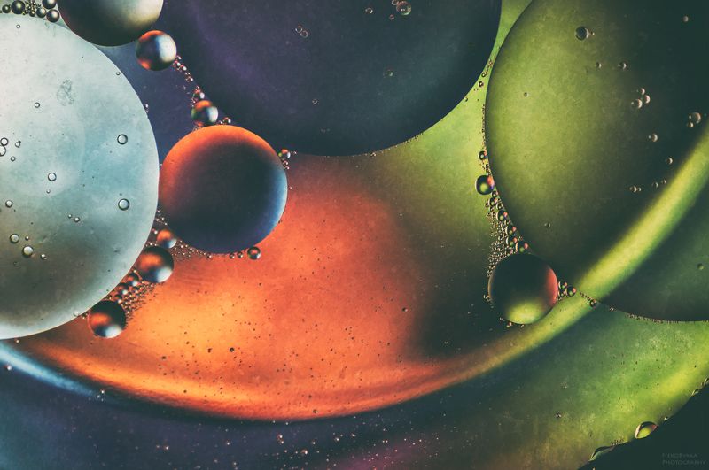 макро, масло, вода, капли, macro, oil, water, drops, ***photo preview