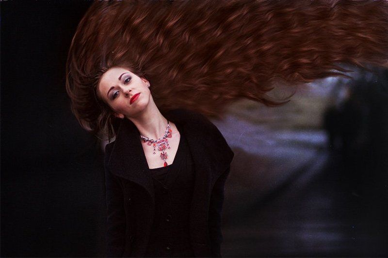 девушка, волосы, осень, москва, болдырев - -photo preview