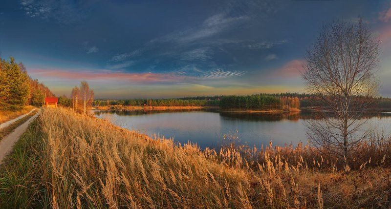 сябрынь, озеро, закат Сябрыньphoto preview