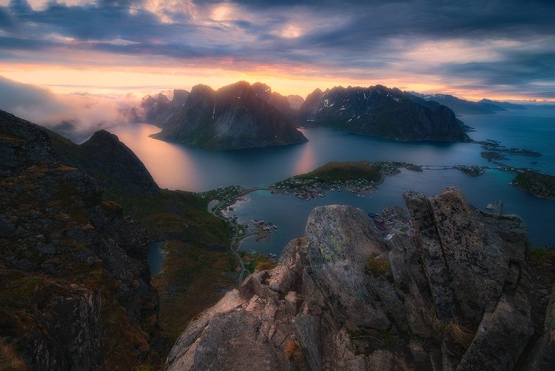 lofoten, landscape, sunset, norway, lofotenislands, reinebringen The Other Sidephoto preview