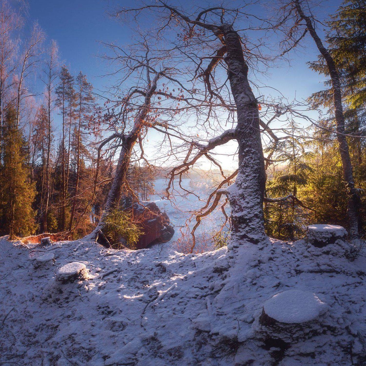 зима, латвия, амата, Евгений Матюшенков