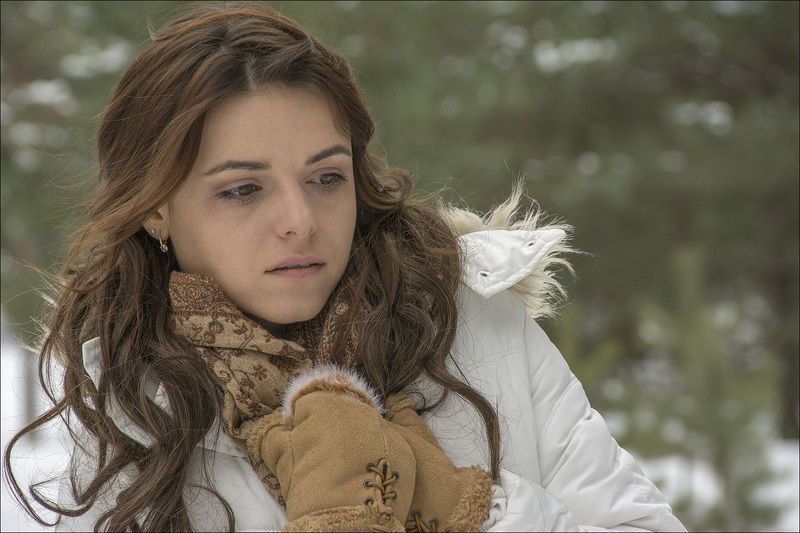 зима, лес, модель, девушка, Анна,  Аннаphoto preview