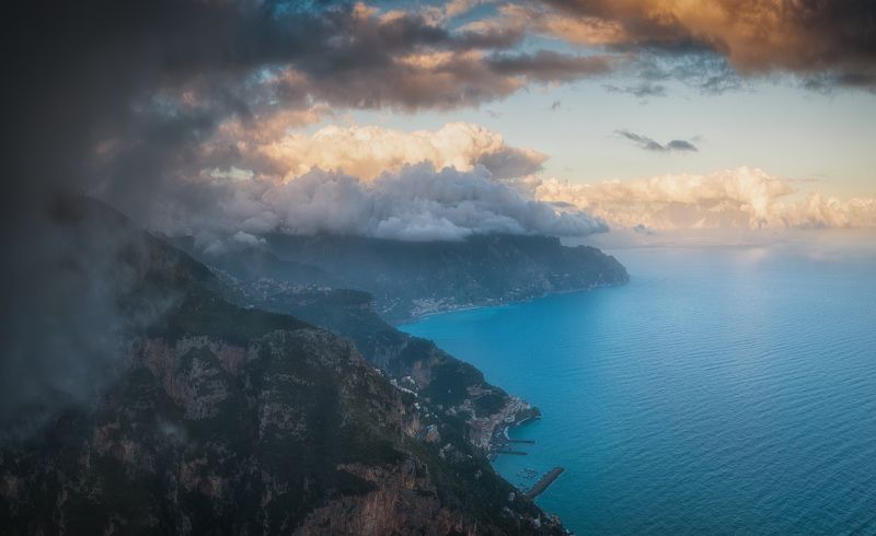 путешествия италия панорама пейзаж закат Под облакамиphoto preview