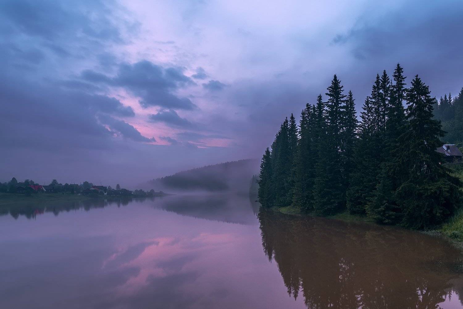 закат река пейзаж, Сергей Скоробогатов