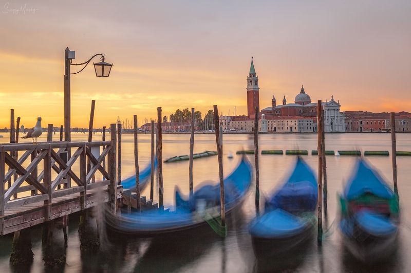 Perfect sunrise in Venice. Italy.photo preview
