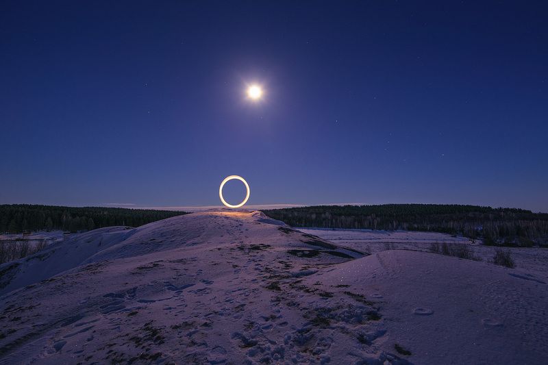 ночь, луна, tamron, свет С луной на вершинеphoto preview