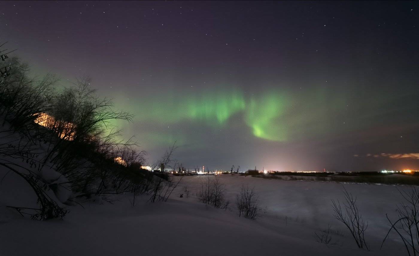 печора,коми,зима,северное,сияние, Игорь Подобаев
