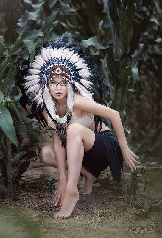 Indians, roach, corn, cornfield, Indian, индейцы, роуч, кукуруза, кукурузное поле, индианка  ***photo preview