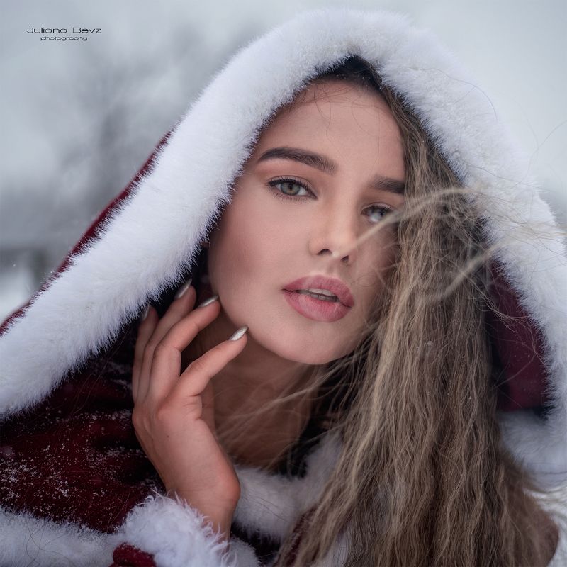 model, portrait, girl, winter, snow, снег, зима, красота, модель, длиные волосы winter beautyphoto preview