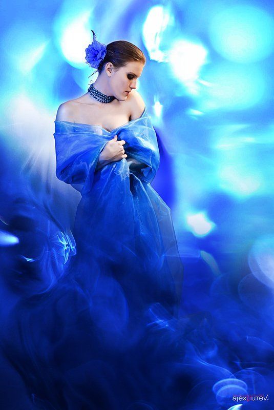 aphrodite,блики, девушка, синий, студия Aphroditephoto preview