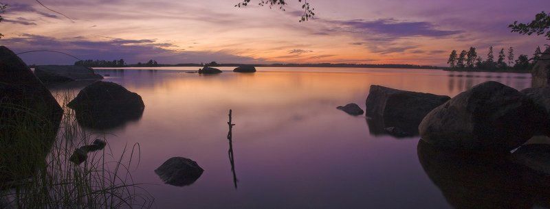 вуокса, озеро, закат, вечер Не спитсяphoto preview