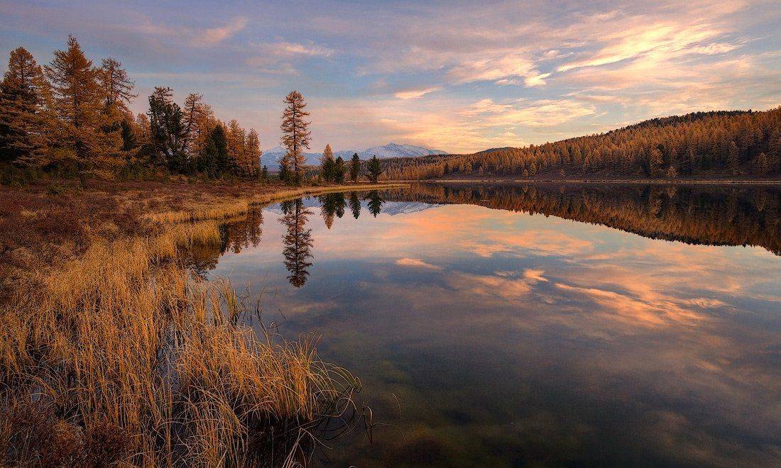 пейзаж, природа, вечер, осень, озеро, закат, алтай, Sokolova Tatiana