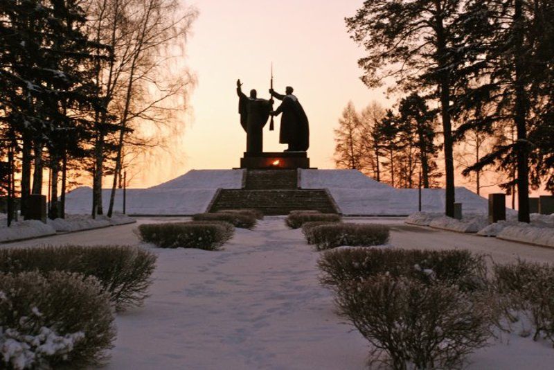 томск, лагерный сад, сосны, зима, рассвет Рассвет в Лагерном Садуphoto preview