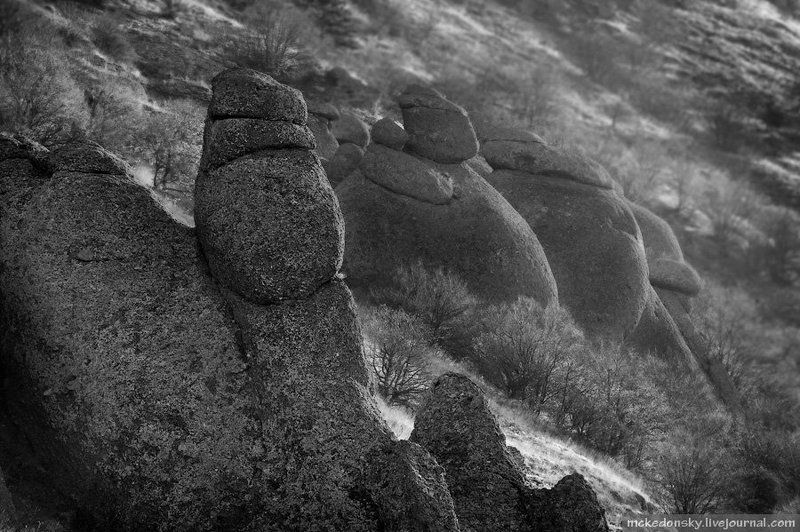 b&w, ч\\\\б, пейзаж, природа, камни, демерджи, украина, крым Сфинксы Демерджиphoto preview