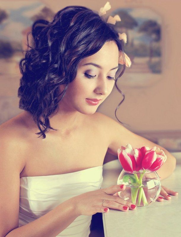 гадание, невеста, цветок, любовь Любит \\ не любитphoto preview