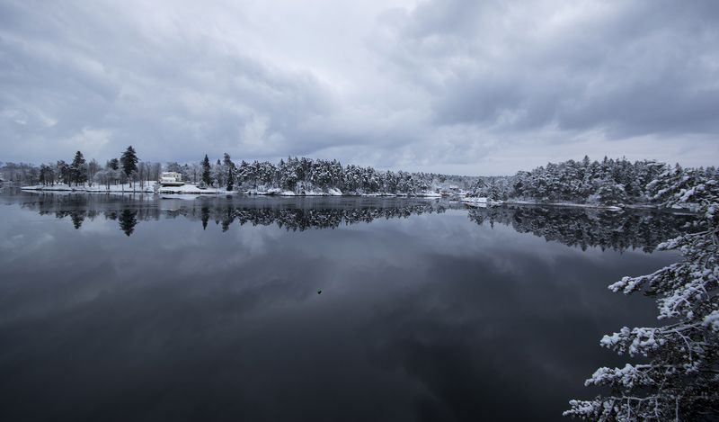 швеция Озеро вечернее 6photo preview